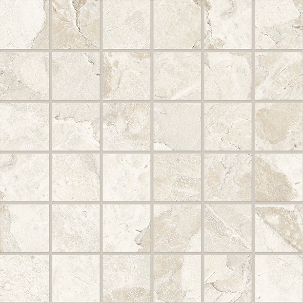 Ergon Matera Stone Sassi Mosaico 50 X 50 White Silktech 30x30 см