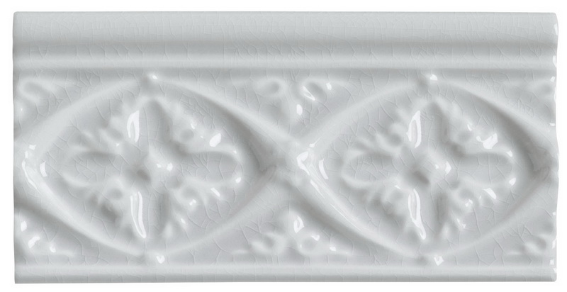 Бордюр MODERNISTA RELIEVE BIZANTINO C/C CADET GRAY (ADMO4124) 7.5x15 от ADEX (Испания)
