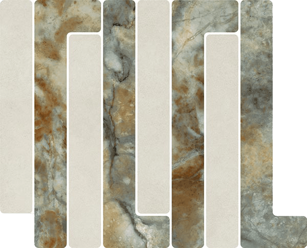 Mosaico Trellick Tassili Blanco 30x24,2