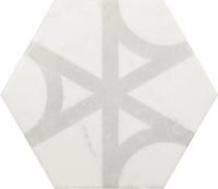 Напольная плитка CARRARA HEXAGON FLOW 23103 17.5x20  Equipe Ceramicas
