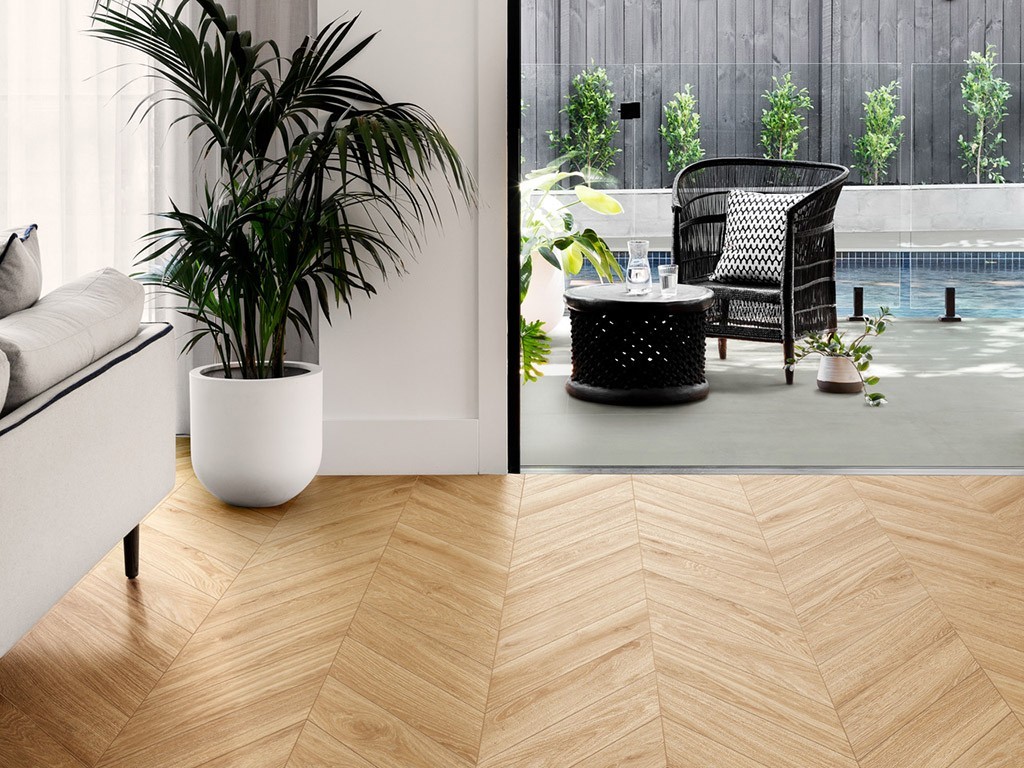 Керамогранит Oltre Chevron Caramel (MA8U) 11x54 от Ragno (Италия)