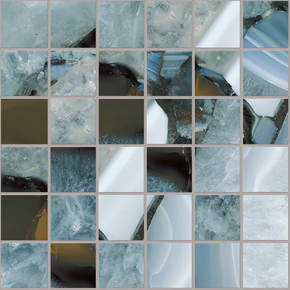 Emil Tele Di Marmo Precious Mosaico 50 X 50 Agate Azure Lappato 30x30 см