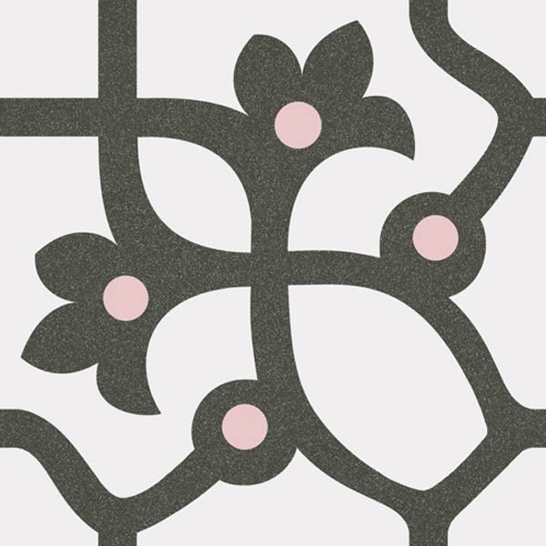 Декор 1900 Jujol Grafito 20x20 от Vives Ceramica (Испания)