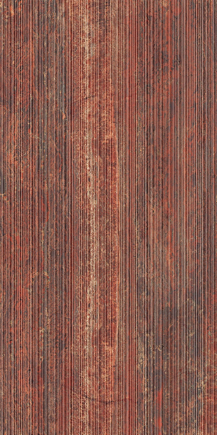 I Travertini Rosso Vein Cut Ribbed