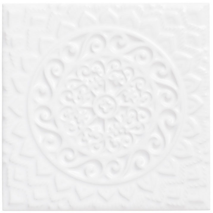 Декор STUDIO ДЕКОР RELIEVE MANDALA UNIVERSE SNOW CAP (ADST4074) 14.8x14.8 от ADEX (Испания)