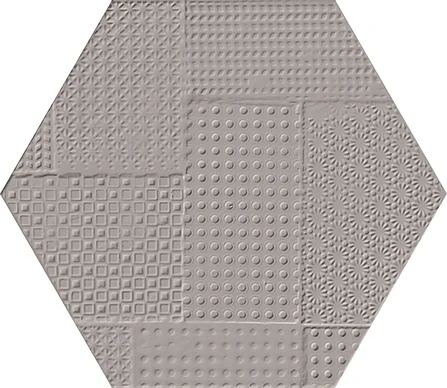 Emil Sixty Esagona Timbro Cenere Silktech 21x18,2 см