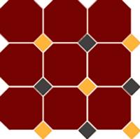 Керамогранит 4420 OCT21+14-B Brick Red OCTAGON 20/Ochre Yellow 21 + Black 14 Dots 30x30 от TopCer (Португалия)