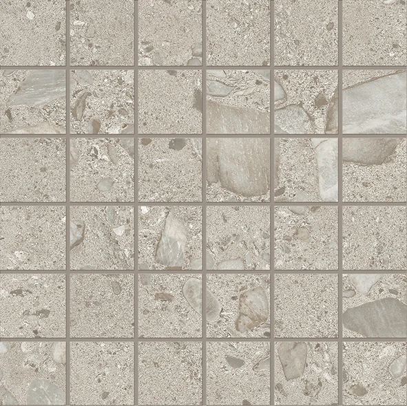 Ergon Gemma Stone Gemma Giant Mosaico 50 X 50 Basalto Silktech 30x30 см