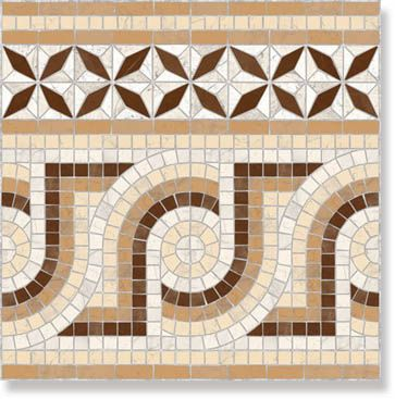 Декор Via Appia Cen. Nola Marron 43.5x43.5 от Vives Ceramica (Испания)