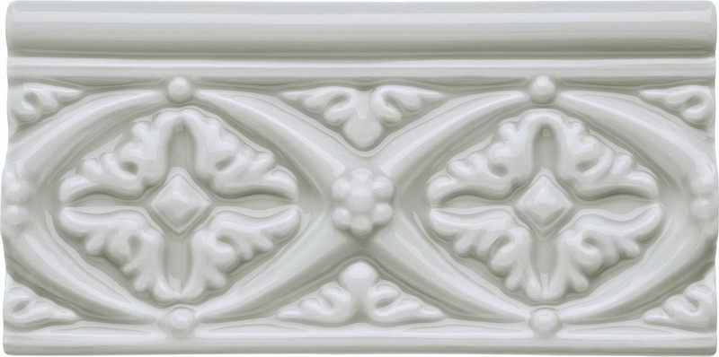 Бордюр NERI RELIEVE BIZANTINO SILVER MIST (ADNE4134) 7.5x15 от ADEX (Испания)