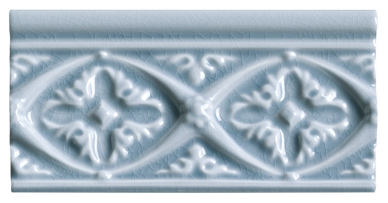 Бордюр MODERNISTA RELIEVE BIZANTINO C/C STELLAR BLUE (ADMO4121) 7.5x15 от ADEX (Испания)