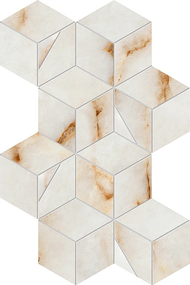 Мозаика Marvel Diva Ice Crystal Mosaico Hex Lappato 40.3×23.3