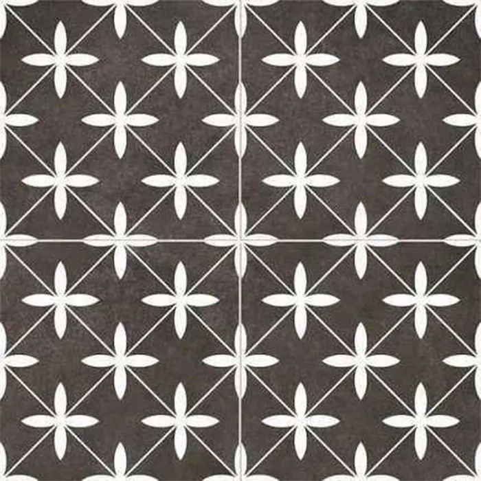 Плитка Nice Ker Chic Poole Black 45.2x45.2 / Ниче Кэр Чик Поле Блэк 45.2x45.2 (NKR_CH_PO_BLA_DP)