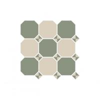 Topcer Victorian designs and borders Мозаика керамическая сетка 30x30 см, цвет: зелёный, бежевый