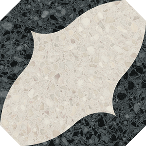 Керамогранит Octógono Cerbere Negro 20x20