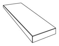 Угловая ступень PIETRA VIVA ANGOLARE ANTRACITE  NAT RET. SX левая (PF60012289) 32x120x4.5 от ABK Ceramiche (Италия)