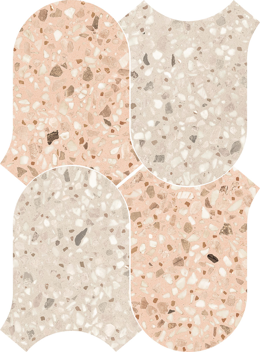 Мозаика Chicco Onda Mosaic Rosa/Greige 27x36.5