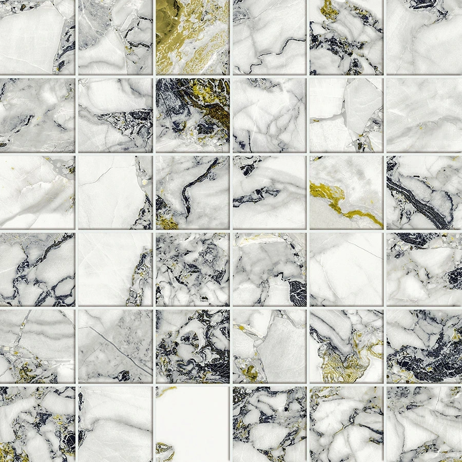 Мозаика Forte dei Marmi Quark Ceppo Apuano Forest Mosaic Лаппатированная 30×30
