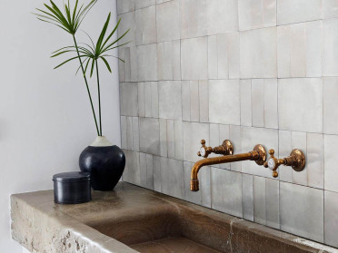 Керамогранит Rice Bianco dec Leaf lux (M96T) 5x15 от Marazzi Italy (Италия)