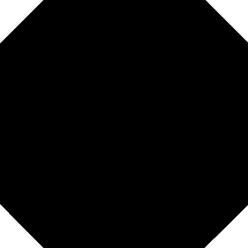 Керамическая плитка Octógono Negro 31,6x31,6