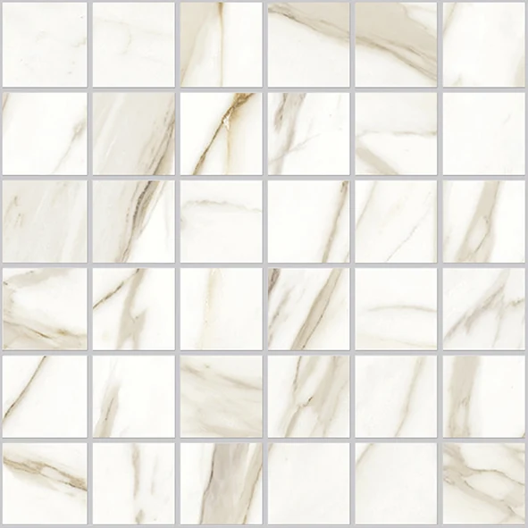 Emil Tele Di Marmo Reloaded Mosaico 50 X 50 Calacatta Gold Canova Naturale 30x30 см