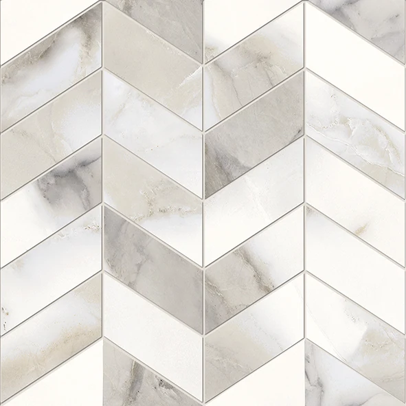 Provenza Unique Marble Mosaico Arrows Calacatta Regale Lappato 30x30 см