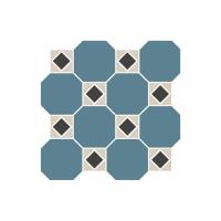 Topcer Victorian designs and borders Мозаика керамическая сетка 30,7х30,7 см, цвет: черный, синий, серый