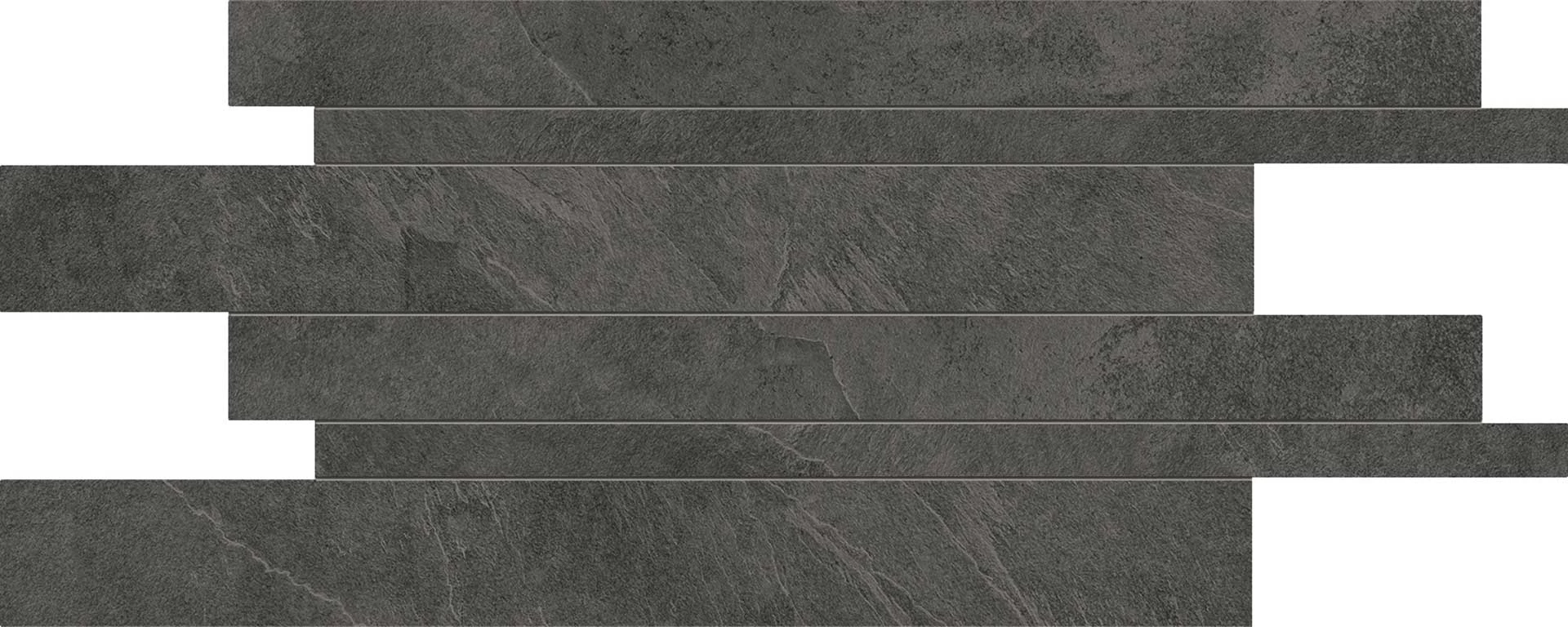 Ergon Cornerstone Listelli Sfalsati Slate Black 30x60 см