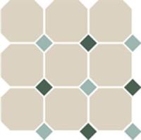 Керамогранит 4416 OCT13+18-A White OCTAGON 16/Turquoise 13 + Green 18 Dots 30x30 от TopCer (Португалия)
