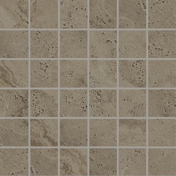Provenza Unique Travertine Mosaico 50 X 50 Minimal Chocolate Naturale 30x30 см