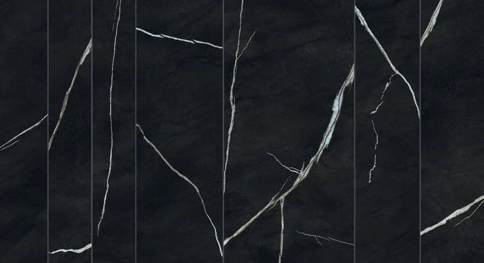 Керамогранит Marvel Meraviglia Black Origin Grid Velvet 59.5×118.2