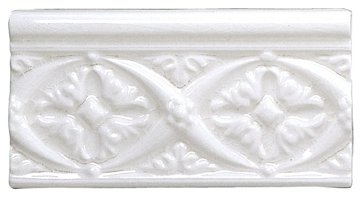 Бордюр MODERNISTA RELIEVE BIZANTINO C/C BLANCO (ADMO4002) 7.5x15 от ADEX (Испания)