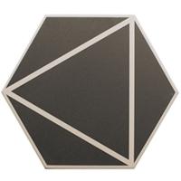 Керамогранит FANCY LINES GRAPHITE (127018) 20x23 от DNA Tiles (Испания)