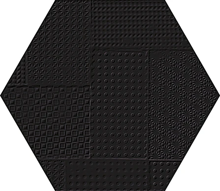 Emil Sixty Esagona Timbro Nero Assoluto Silktech 21x18,2 см