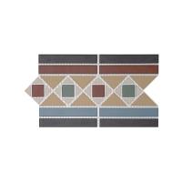 Topcer Victorian designs and borders Бордюр 17,3х28 см, цвет: красный, синий, жёлтый, серый