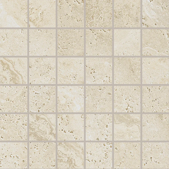 Provenza Unique Travertine Mosaico 50 X 50 Minimal Cream Naturale 30x30 см