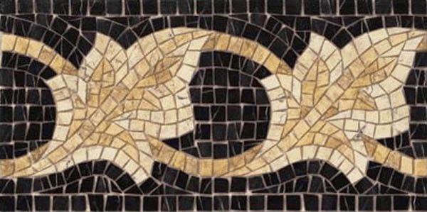 Бордюр Cenefa Afrodita Negro 21.7x43.5 от Vives Ceramica (Испания)