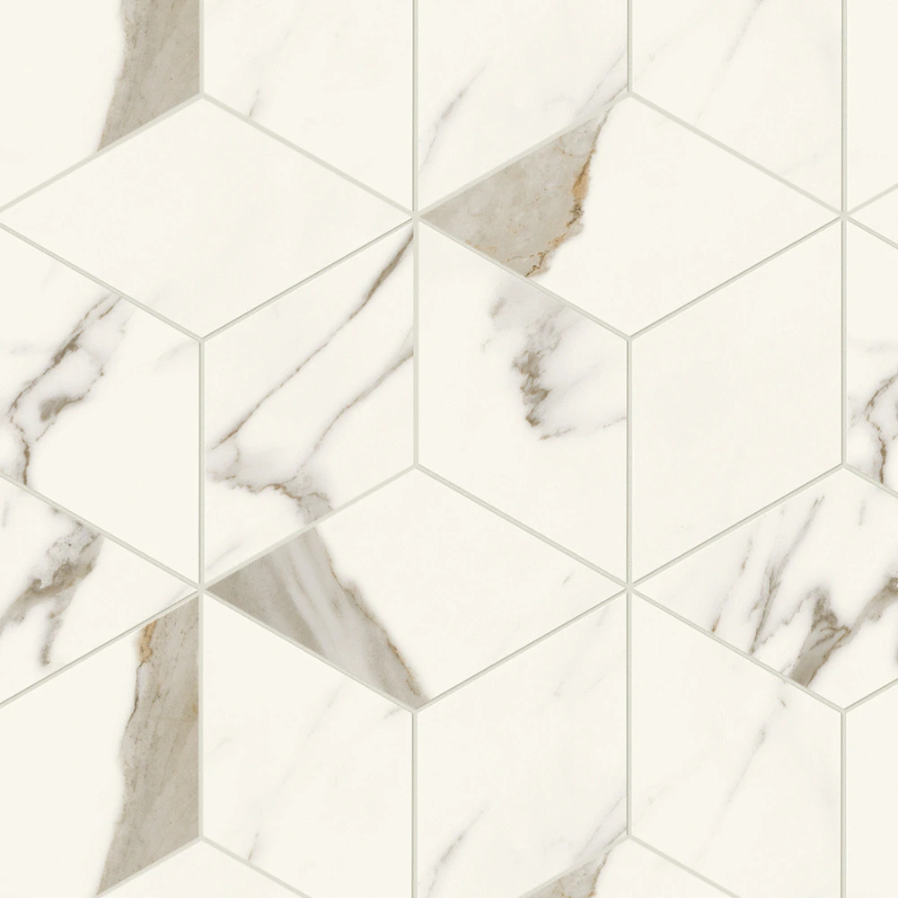 Мозаика Marvel X Calacatta Sublime Mosaico Esagono Silk 30×35
