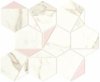 Мозаика Marvel Shine Calacatta Prestigio Rose Hex Silk (A4WS) 25.1x29 от Atlas Concorde (Италия)