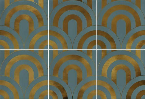 Настенная плитка Takada Turquesa Oro 23x33.5 от Vives Ceramica (Испания)