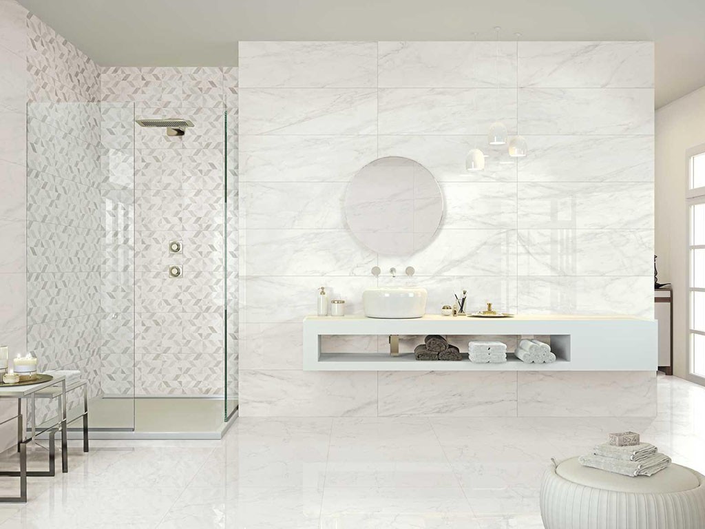 Настенная плитка Marbleplay Calacatta Rett. (M4NW) 30x90 от Marazzi Italy (Италия)