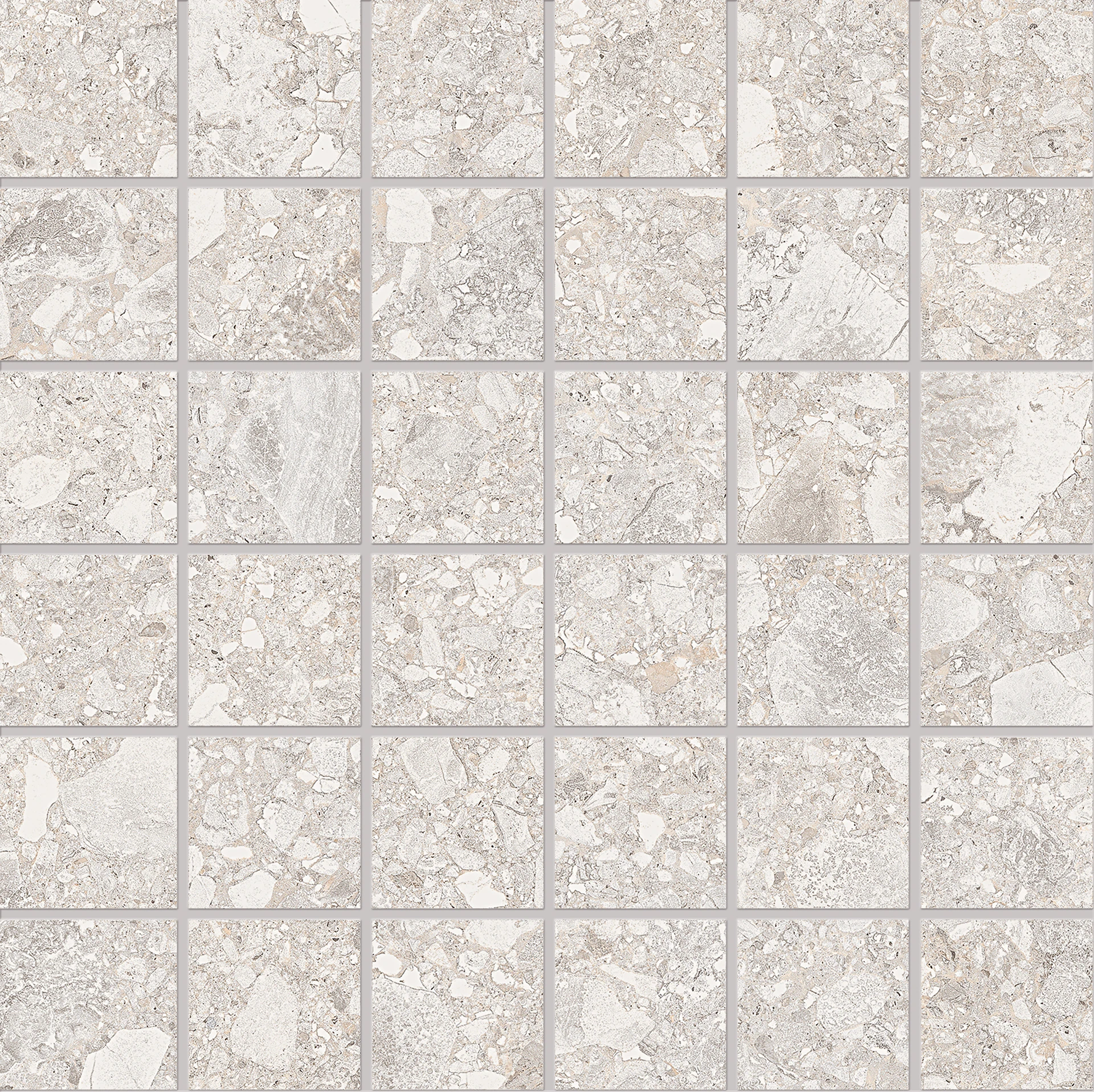 Ergon Lombarda Mosaico 50 X 50 Bianco Lappato 30x30 см