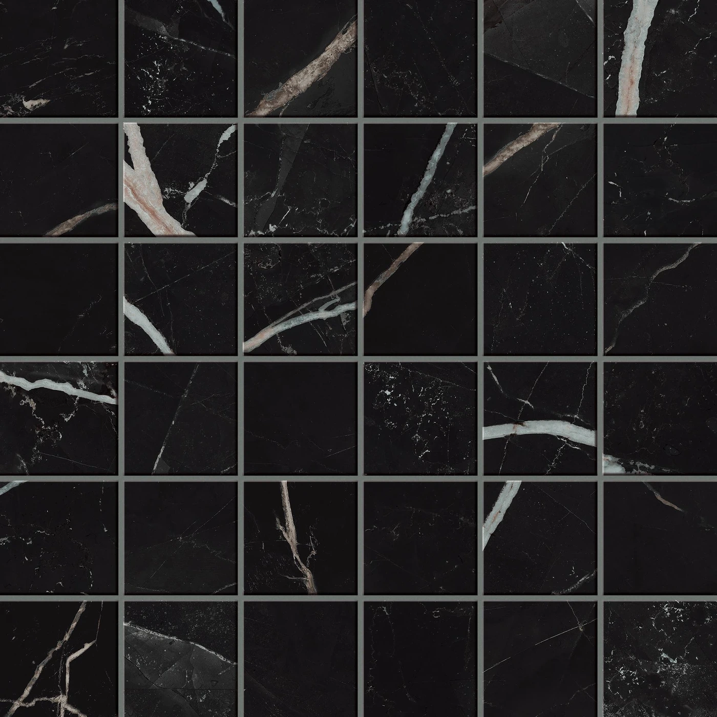 Мозаика Empire Calacatta Black Mosaic Matte 30×30