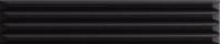 Настенная плитка UP Cannettato Black Glossy (192132) 5x25 от AVA Ceramica (Италия)