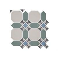 Topcer Victorian designs and borders Мозаика керамическая сетка 29,4х29,4 см, цвет: зелёный, серый