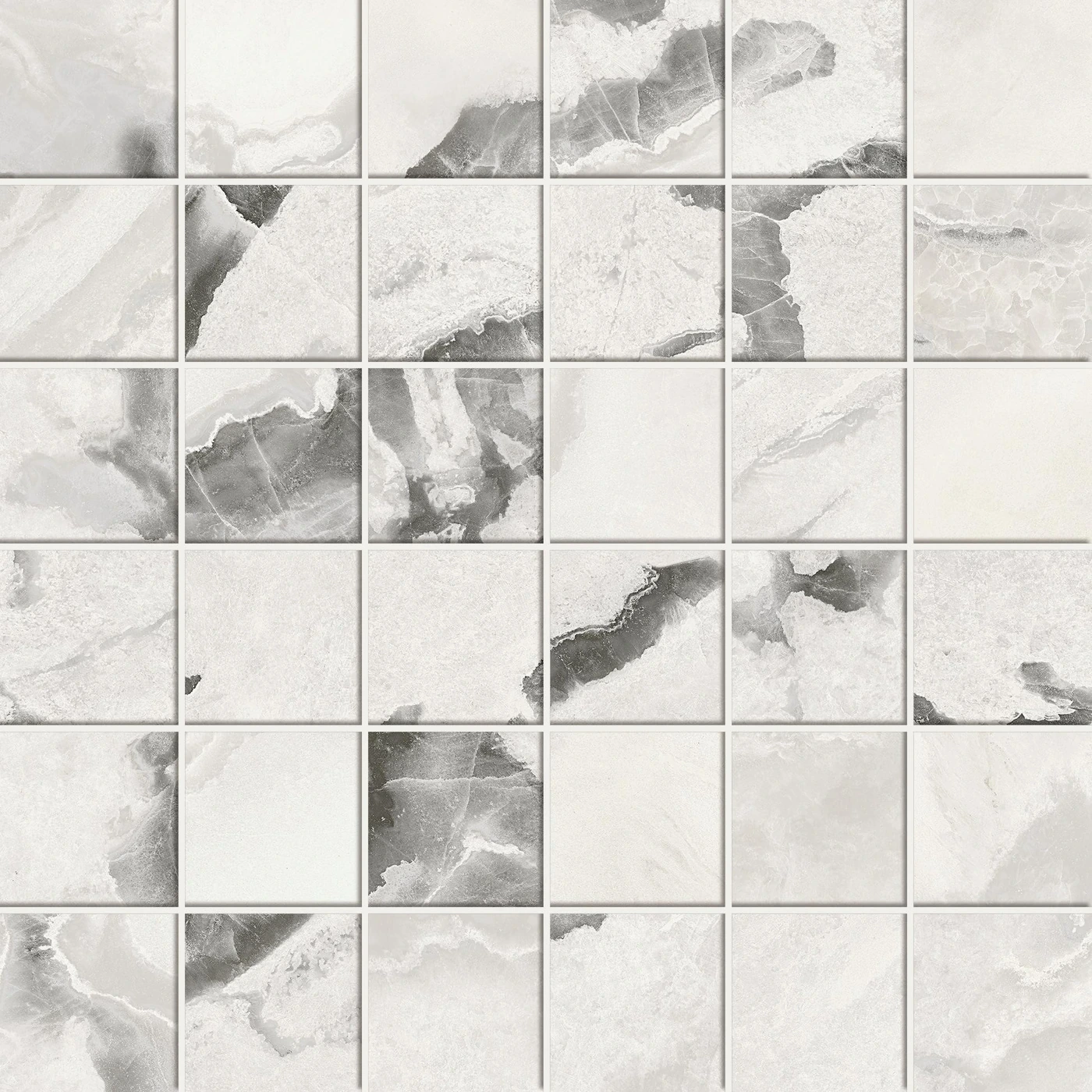 Мозаика Forte dei Marmi Quark Oyster White Mosaic Лаппатированная 30×30