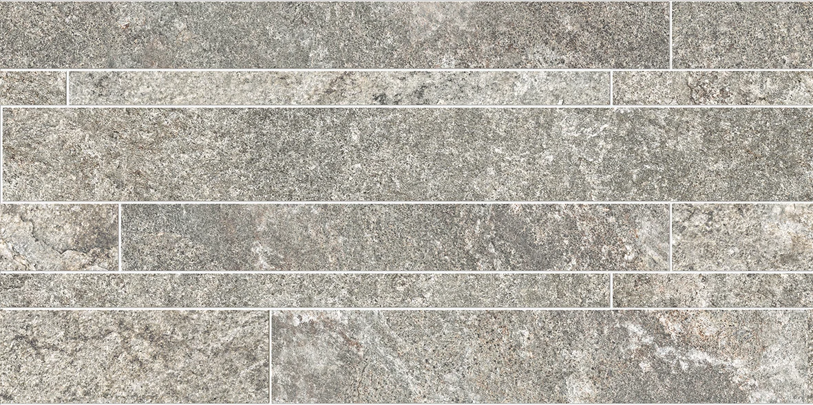 Ergon Oros Stone Listelli Sfalsati Grey 30x60 см