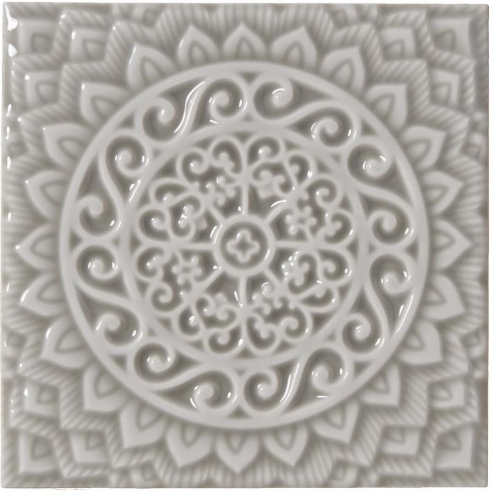 Декор STUDIO ДЕКОР RELIEVE MANDALA UNIVERSE GRAYSTONE (ADST4080) 14.8x14.8 от ADEX (Испания)
