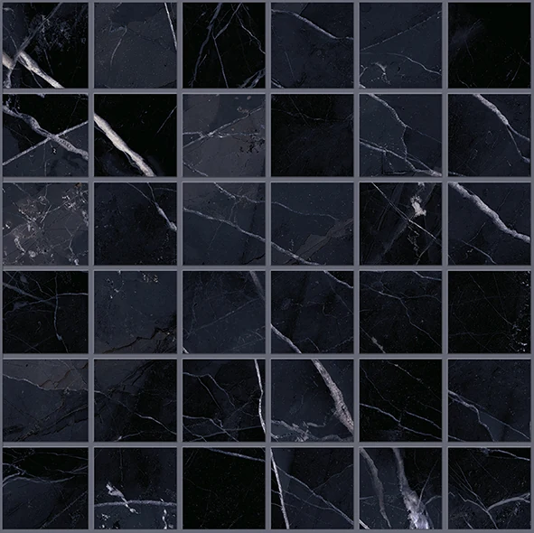 Emil Tele Di Marmo Revolution Mosaico 50 X 50 Calacatta Black Naturale 30x30 см