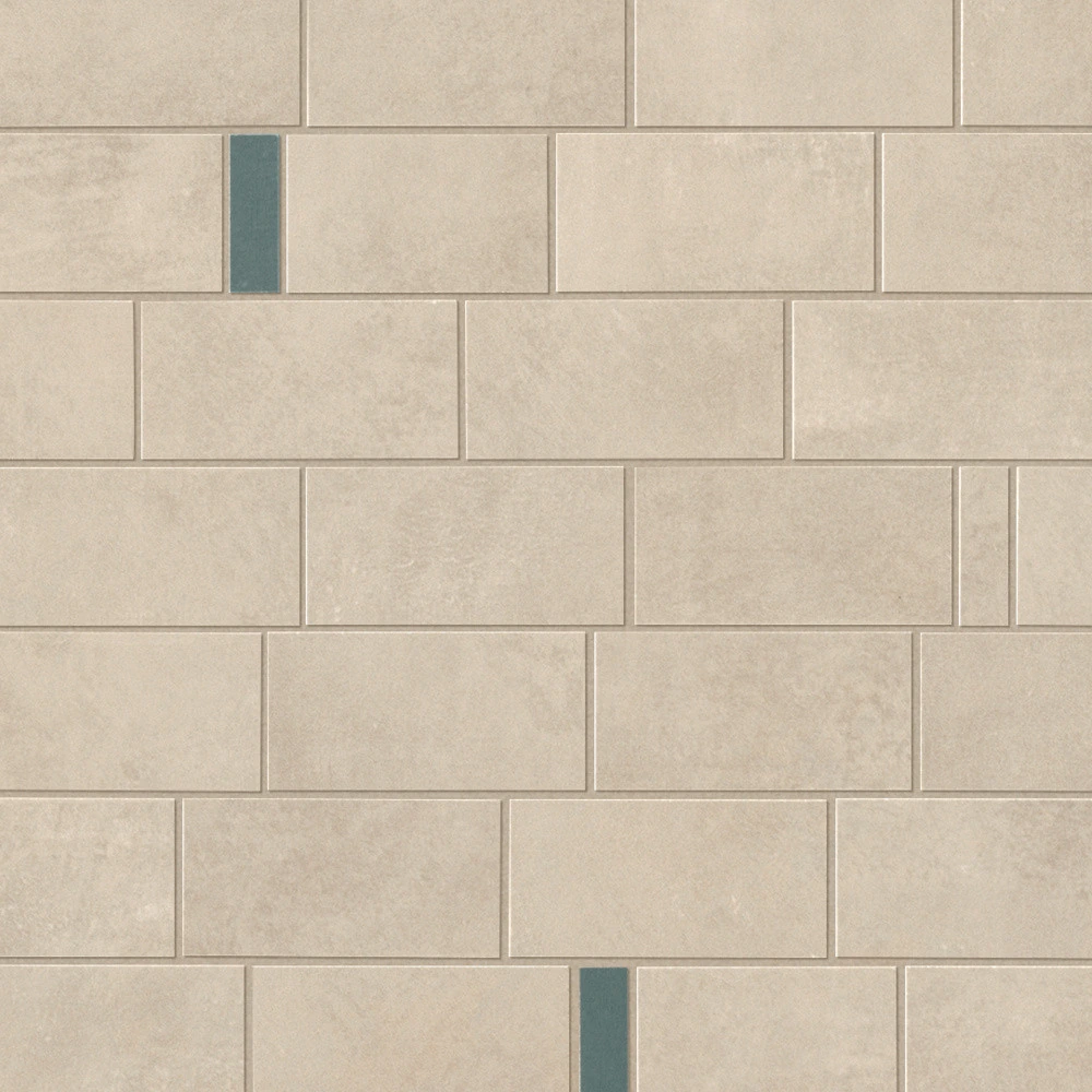 Керамическая плитка Boost Pro Cream Minibrick Pro Blue 29.7×33.3